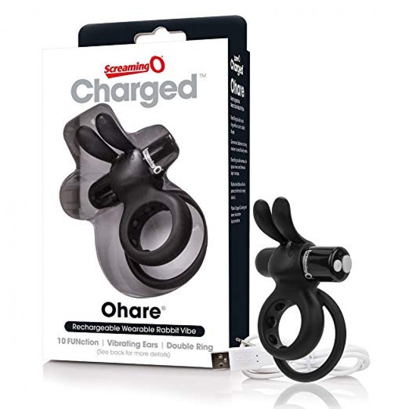 Charged Ohare USB  Cock Ring - Black